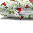 thumbnail image 4 of Floral Pet Bed, Illustration of Tangled Scarlet Color Poppy Flowers with Curled Peduncles, Resistant Pad for Dogs and Cats Cushion with Removable Cover, 24" x 39", Vermilion and Green, by Ambesonne, 4 of 4