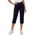 thumbnail image 2 of JUSLIO Women Capris Casual Fashion Elastic Waist Capris Navy L, 2 of 5