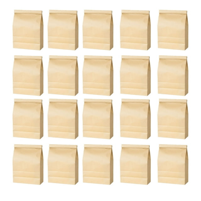 fastboy 50pcs Paper Neat Edge Sealing Toast Bread Bags With Wire For Practical Window Pockets Kraft Paper trumpet