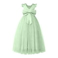thumbnail image 4 of Dresses for Girls Light Green Dress Girl Tulle Dress Tea Party Dress Girls Children's Day Dress 12-14 Years, 4 of 5