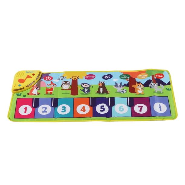 Playmat de Teclado Musical, Alfombrillas Musicales de Bebé Sonidos de animales de regalo ideales para al aire libre para niños mayores de 3 años