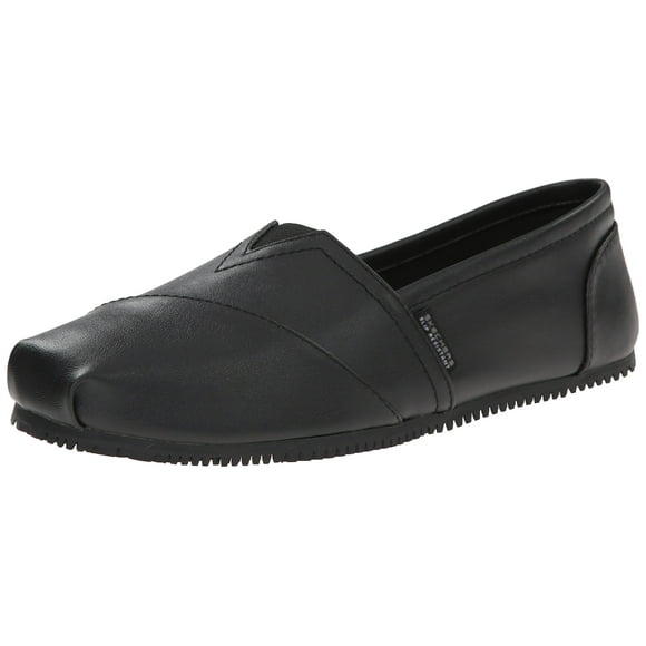 Skechers For Work Women's Kincaid II Slip On Flat w/gore, Black, 9 M US