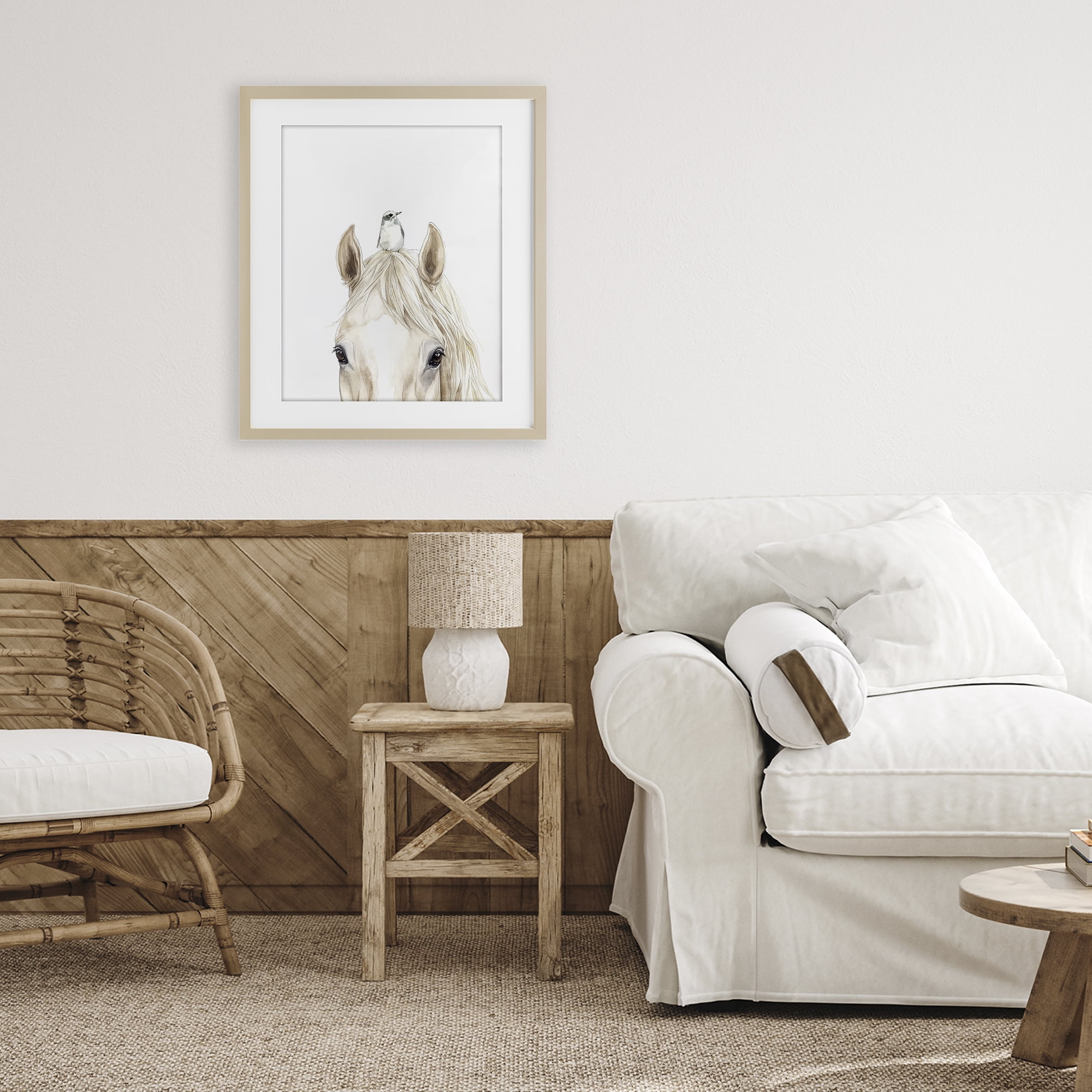 Stupell Industries Unexpected Guest Animals Birch Framed Print Under Glass, design by Svetlana Aleynikova