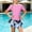 Pink, variant on RTKFRFLM Girls Modest 2-Piece Swimsuit Tankini Top & Skirt with Inner Shorts Stylish Summer Bathing Suit for Big Kids