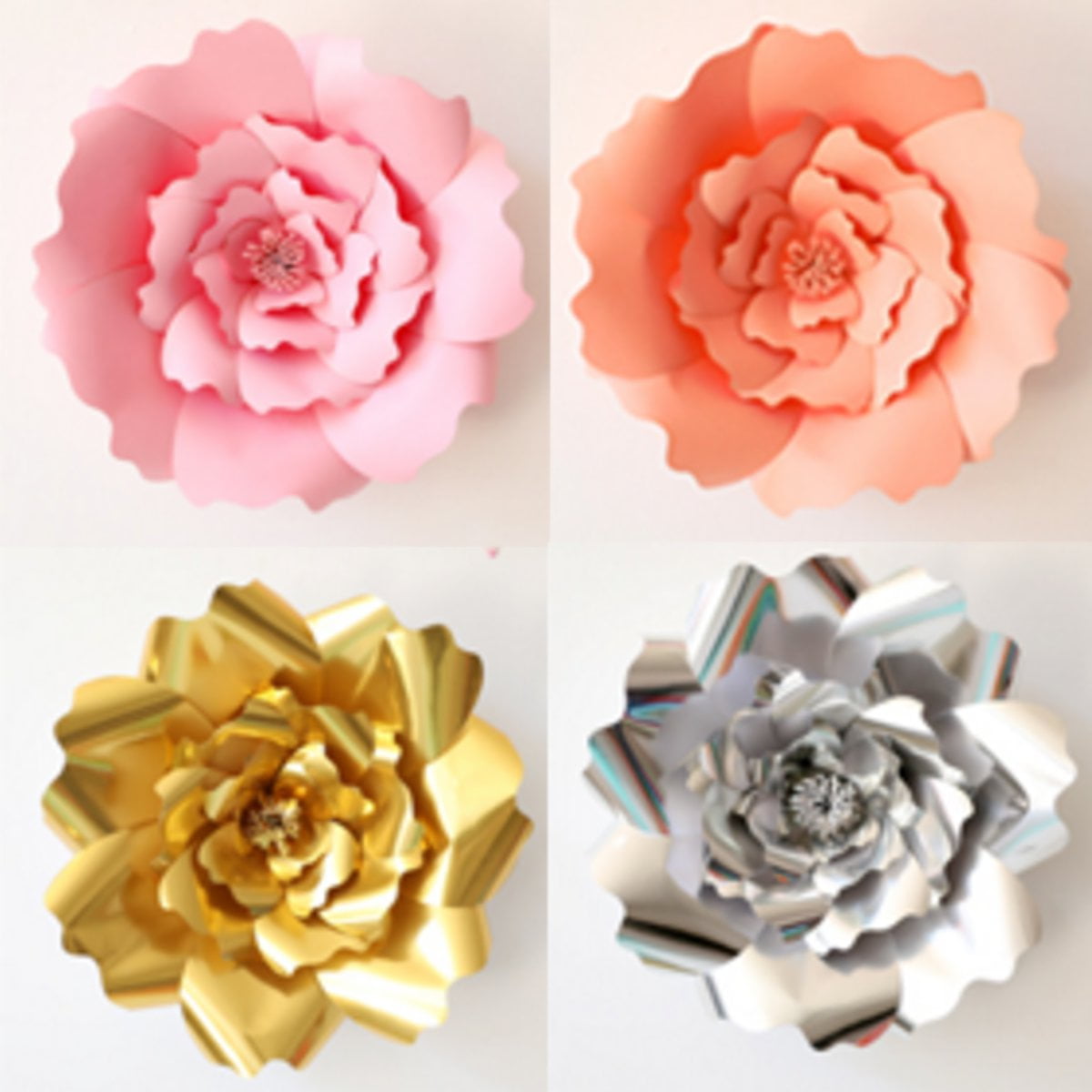 2pcs Handmade Giant Paper Rose Flower 20cm 7 87 Diy Backdrop Wall Wedding Party Decor Walmart Canada