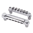 thumbnail image 1 of 1 Pair 12 String Guitar Bridge Locking Bridge and Tailpiece Set for Electric Guitar (Silver), 1 of 2