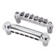 thumbnail image 1 of 1 Pair 12 String Guitar Bridge Locking Bridge and Tailpiece Set for Electric Guitar (Silver), 1 of 2