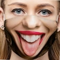 thumbnail image 2 of Masque Amusant 3D, Protecteur Anti-Buée, Lavable, Réutilisable, Masque Buccal, Couverture Unisexe, B B, 2 of 7