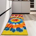 thumbnail image 4 of Colorful Rainbow Tie Dye Spiral Pattern Kitchen Rug Mat,Kitchen Runner Rugs Non Skid Washable,Decorative Kitchen Floor Mats for Kitchen,Sink,Laundry,17"X47", 4 of 5