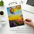 thumbnail image 4 of FMSHPON Balloons Lavender Field Clipboard Hardboard Wood Nursing Clip Board and Pull for Standard A4 Letter 13x9 inches, 4 of 7