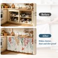 thumbnail image 3 of Colorful Leaves Fall Cabinet Dishwasher Hidden Curtains, Privacy Closet Door Curtain, Autumn Botanical Vintage Farmhouse Adhesive Dust Proof Under Sink Skirt for Bathroom Kitchen 35"x35", 3 of 8