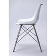 thumbnail image 4 of Beaumont Lane Metropolitan Living Leather Side Chair in White, 4 of 6