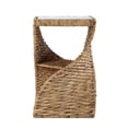thumbnail image 2 of HomeRoots 402283 23 in. Rattan Swirl Glass Top Square End Table, Brown & Natural, 2 of 3