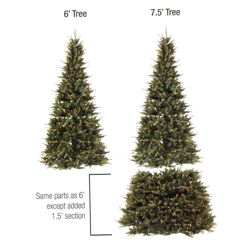 Northlight 7.5' PreLit Artificial Christmas Tree ExtendATree