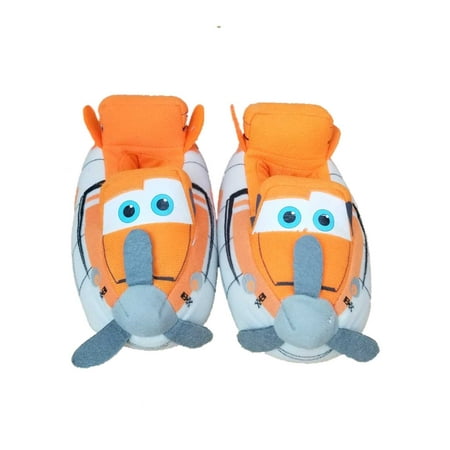 Toddler Boys Disney Planes Slippers Plush Dusty House Shoes Small (Best Shoes To Wear On A Plane)