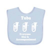 Inktastic Funny Tuba Player Music Joke Boys or Girls Baby Bib