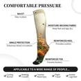 thumbnail image 3 of Lsque Butterflies In Flower Field Pattern Sport Compression Socks for Men & Women 15-20 mmHg Knee High Nurse Pregnant Running Medical and Travel Athletic, 3 of 6