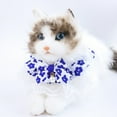 thumbnail image 5 of Mightlink Pet Bib Lace Trim Bright Color Friendly to Skin Flower Pattern Washable Decorative Cotton Cat Dog Neckerchief Kitten Flower Bow Collar Pet Supplies, 5 of 6