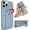 Light Blue, variant on iPhone 13 Pro Case, Multi-Functional Vertical & Horizontal Stand Case for iPhone 13 Pro, Cute Thin Slim Silicone Wrist Strap Grip Kickstand Phone Case for iPhone 13 Pro, Light Blue