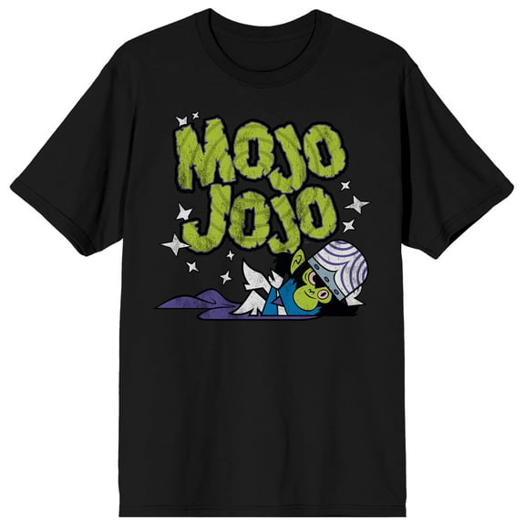 Powerpuff Girls Mojo Jojo Crew Neck Short Sleeve Men's Black T-shirt-Medium