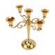thumbnail image 2 of Candelabro de 5 brazos de hierro, candelabro decorativo retro, centro de mesa para el hogar, iglesia, dorado, 2 of 15