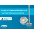 thumbnail image 6 of Premier Chrome Post and Black Velvet Rope Crowd Control Stanchions - 2 Pack, 6 of 6
