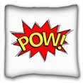 thumbnail image 1 of RYLABLUE Throw Pillow Pow Comic Book Red Yellow Bubble Throw Pillow Case Cases Cover Cushion Covers Sofa Size 18x18 Inches Two Side, 1 of 1