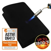 Matace 40x40 Inch Large Fireproof Welding Blanket & Pad, 5mm Thickened Fire Resistant Carbon Felt Cloth, Flame Retardant Fabric, Heat Shield for Grill Cover, Soldering, Firepit, Smoker, Black