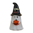 thumbnail image 2 of Witch Hat Ceramic Ghost Night Light, Warm Glow Tabletop Statue, Pumpkin Accent Lamp for Mantel, Fall Home Party Layout, 2 of 5
