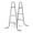 Gray and White, variant on Ktaxon 3-Step Removable Pool Ladder, 43" Heavy Duty Double-Sided Steel Frame ,Gray Frame & White Steps