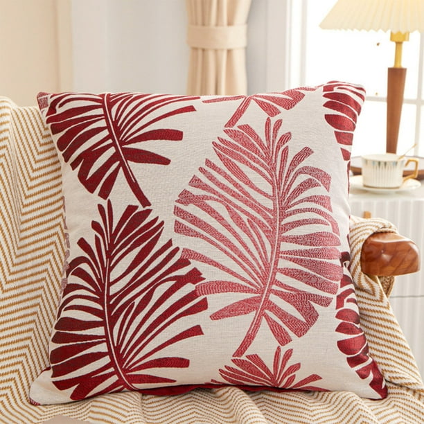 RKSTN pillow covers Palm Leaf Pillow Cover Bedside Sofa Large Pillow Cushion Beach Style