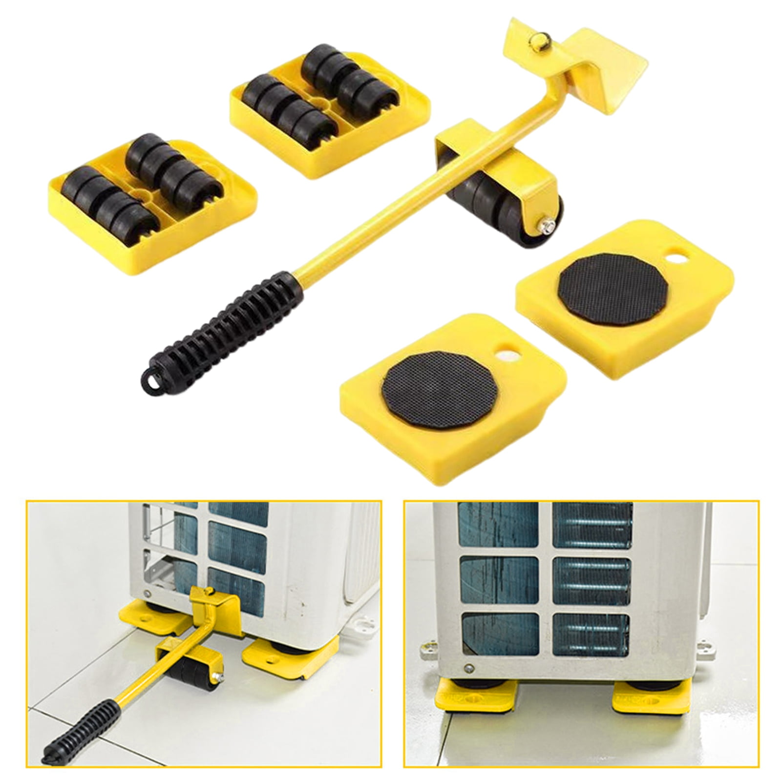 sunsanly 5Pcs/Set Furniture Mover Tool Set Compact Furniture Movers with Wheels Heavy Duty Appliance Rollers Furniture Slider Kit