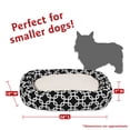 thumbnail image 3 of Majestic Pet Sherpa Links Bagel Pet Bed for Dogs, Calming Dog Bed Washable, Small, Black, 3 of 5