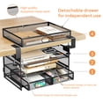 thumbnail image 4 of Under Desk Drawer Organizer, Large Under Desk Storage Side Drawers for Home & Office, L12.9xW9.6xH8.1 Drill-Free Clamp-on Installation for Small Space, Spacious Storage for Office Supplies, Papers, 4 of 9