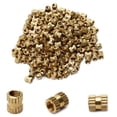 thumbnail image 1 of Wekity M3x5mm Female Thread Knurled Nuts,200PCS Hx4mm OD Brass Threaded Insert Embedment Nuts Hydraulic Welded Joint Injection Molding Assortment Kit for 3D Printing Injection Molding-0621, 1 of 5