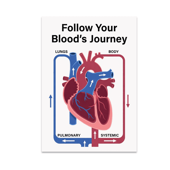 Circulatory System Wall Art - Science Enthusiast - 13x19 Poster Print