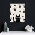 thumbnail image 4 of Nawypu QXNRT Set of  Animal Cat Wall Art Prints,Fun Poster with Black Cat and Claw, Lovely Cat Wall Art Canvas for Living Room Home Decor.Gift, 4 of 4