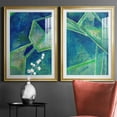 thumbnail image 5 of Wexford Home Geometric in Cool III Premium Framed Print, 18.5" x 24.5" - Ready to Hang, Gold (Set of 2), 5 of 9