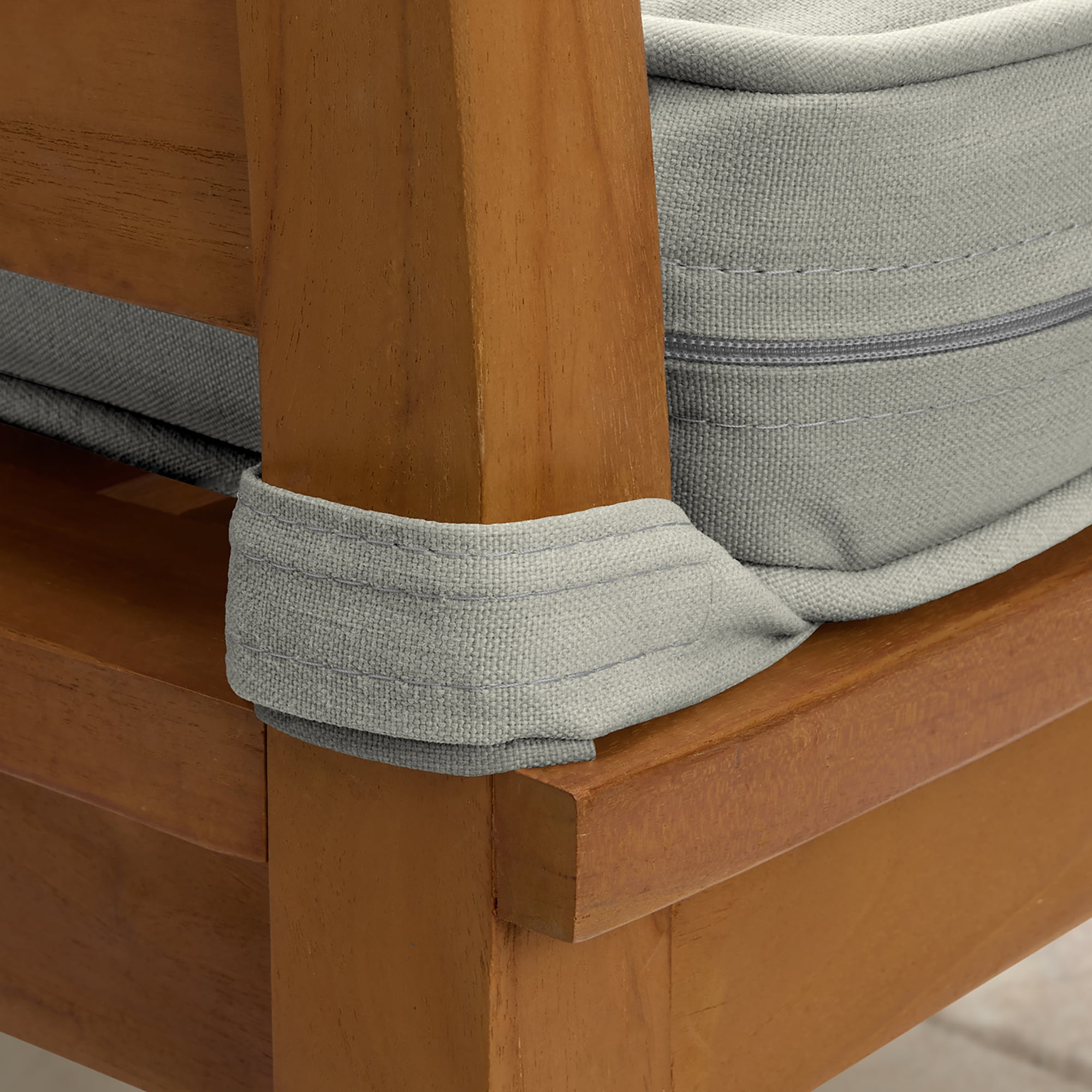 ARDEN Foam Outdoor Double Welted Dining Chair Cushion, 20 x 20, made with ProFoam, Rain-proof, Fade Resistant, Cream Woven Solid
