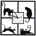 thumbnail image 1 of Reloj de pared de gato negro, reloj de pared de gatito bonito de estilo Simple, Animal creativo para el hogar, oficina, cafetería, Hotel, restaurante, decoración silenciosa Xemadio LF-0050, 1 of 5