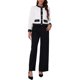 thumbnail image 2 of CHAQUETA CROP DE TWEED CON LENTEJUELAS Y SIN COLLAR PARA MUJERES ELEGANTES DE OFICINA EN COLOR BLANCO XS, 2 of 6