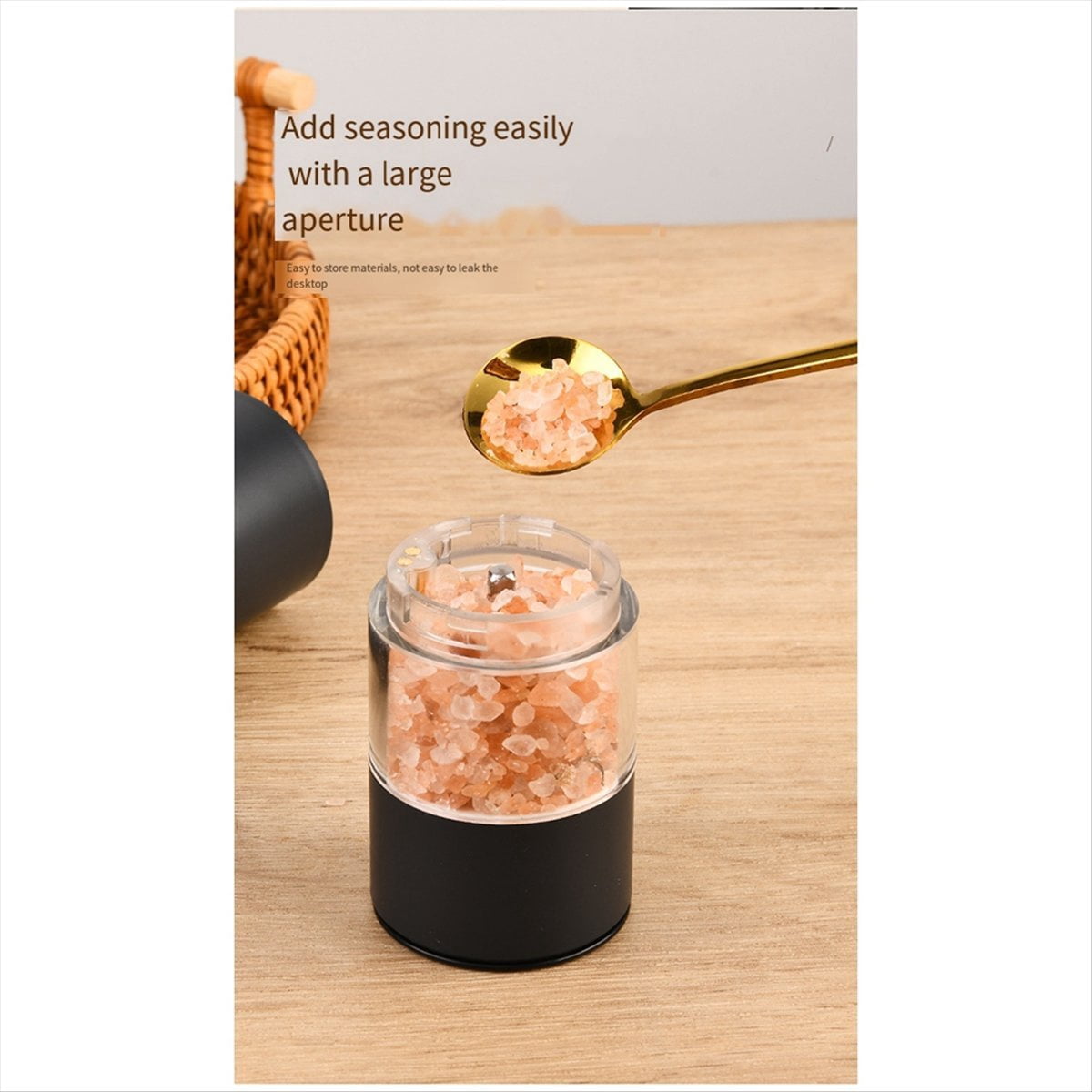Electric Salt and Pepper Grinder Set, USB Rechargeable,Automatic Salt and Pepper Mill Grinder with Adjustable Coarseness