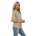 thumbnail image 5 of Ronuti Womens Blouses Ruffle Sleeve Top V Neck Shirts Casual Outfit Bell Sleeve Cute Tee Spring Summer Fashion Clothes, 5 of 10