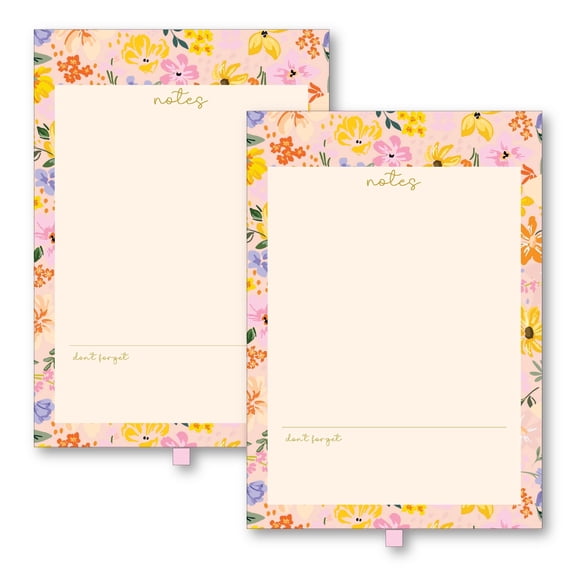 2 PACK MAGNETIC NOTEPADS for REFRIGERATOR with PEN HOLDER-52 Sheets, 5.8x8.25, Magnetic Notepad, Office Desk Pad, To Do List Pad, Cute Gift for Her, Stationery Organizer