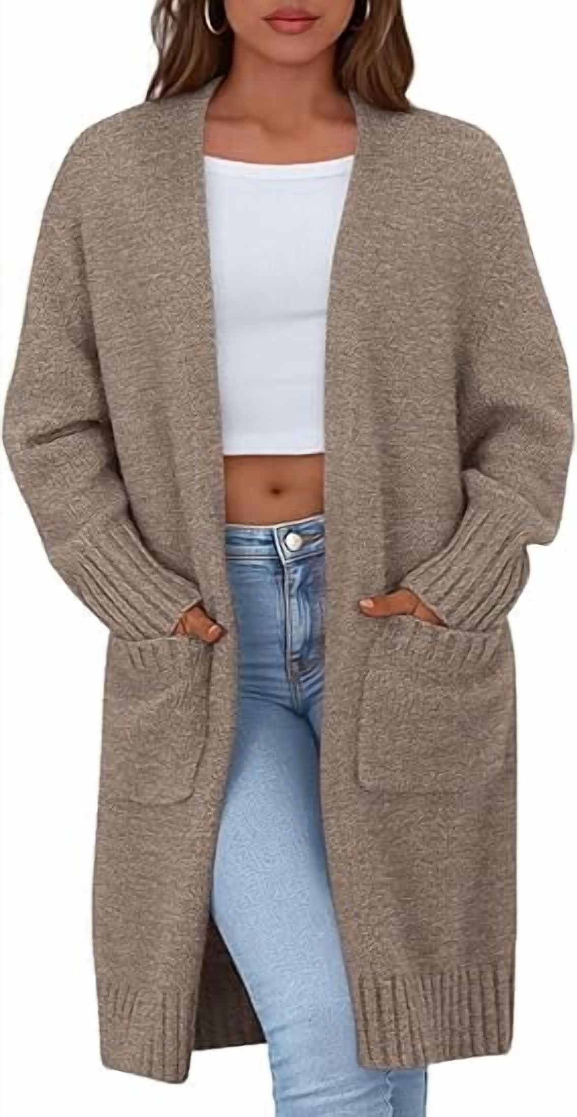 PRETTYGARDEN Women's Long Sleeve Cardigan Sweater With Pockets