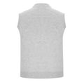thumbnail image 3 of FAIWAD Men's Cable Knit Sweater Vest Sleeveless Crew Neck Business Waistcoat Big and Tall Jumper Tops, 3 of 5