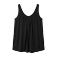 thumbnail image 6 of DDAPJ pyju Womens Plus Size Tank Tops Sleeveless Hide Belly Shirt Flowy Pleated Tunics Summer Casual Blouses Black XL, 6 of 6