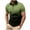 Army Green, variant on Aofany Men's Gradient Top Turndown Collar Zipper Short Sleeved Sport Shirt Gym Workout Pullover Athletic Shirts