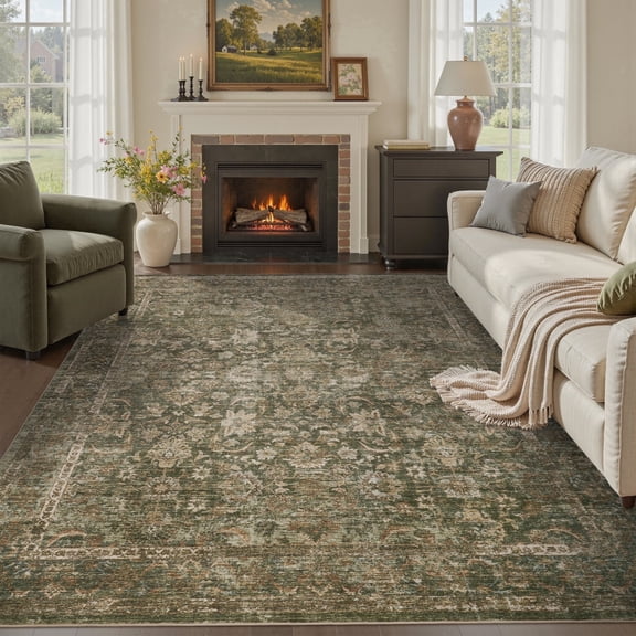 SIXHOME Area Rug Washable Rugs for Living Room Bedroom