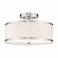 thumbnail image 3 of Livex Lighting 62627-91 Transitional Two Light Ceiling Mount from Park Ridge Collection in Pwt, Nckl, B/S, Slvr. Finish, Brushed Nickel, 3 of 4